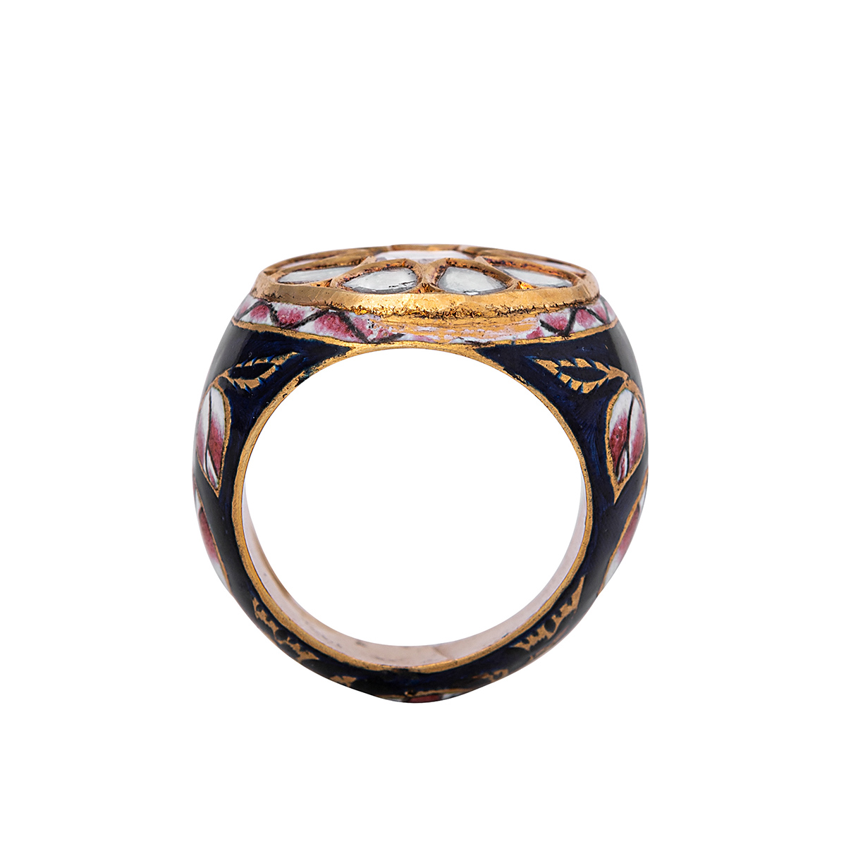 Victorian 18ct gold, Diamond and Black Enamel Memorial Ring (708P) | The  Antique Jewellery Company