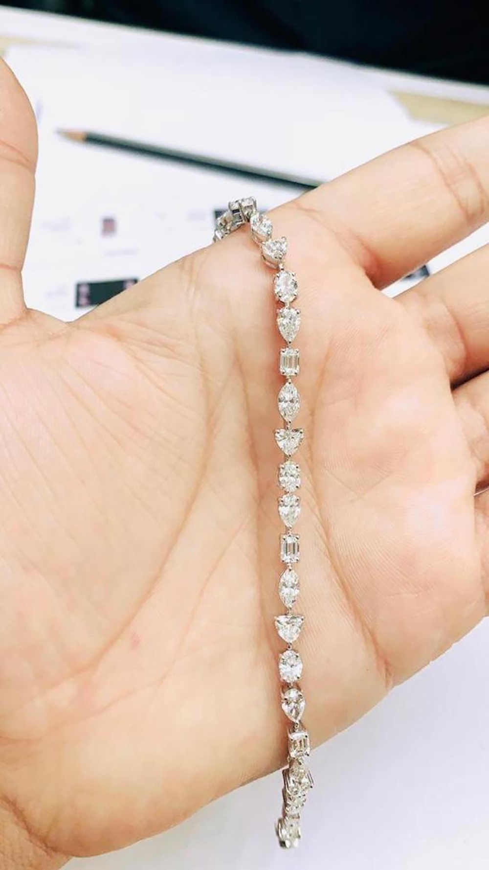 Buy 3.30 Ct Diamond Tennis Bracelet, 14K Gold Lab Grown Diamond Bracelet,  Beautiful White Diamond Bracelet Online in India - Etsy